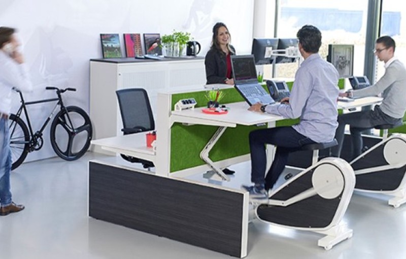 Deskbike op kantoor goed voor de gezondheid