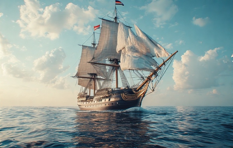 Zeilschip in kalm water na de juiste keuzes gemaakt te hebben.
