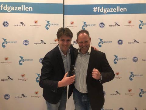 Marcel de Groot en Demis Bril namen Flexas.nl aanwezig tijdens de uitreiking van de FD Gazellen Awards 2017