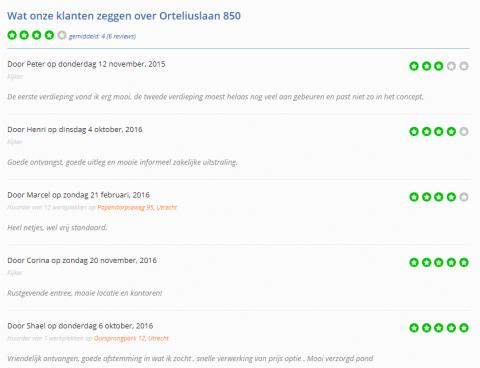 Reviews van het kantoor aan de Orteliuslaan 850