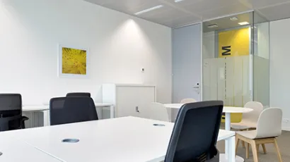 private office with meeting table