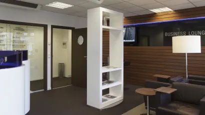business lounge and reception area