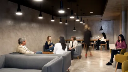 Cozy lunch and relaxation room