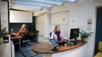 Reception area