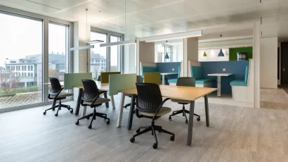 coworking area and informal lounge