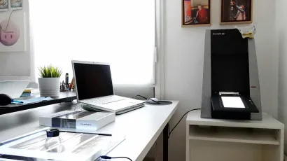Desk in milan next to window