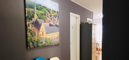 Hallway waiting area
