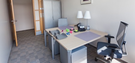 Private office two people inside view