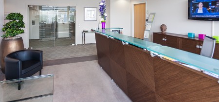 Staffed reception and waiting lounge