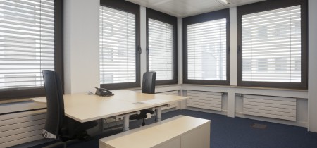 private corner office two people