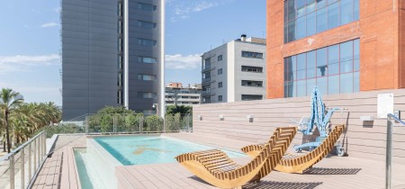 This office has its own swimming pool