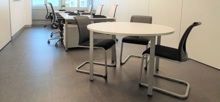 Private office six workstations with meeting table