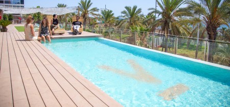 private swimming pool near the beach