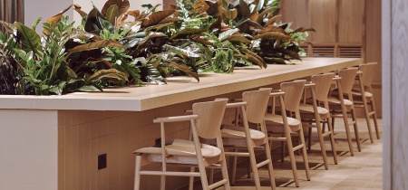 Table with plants London