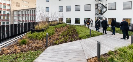 outside roofterrace for a break