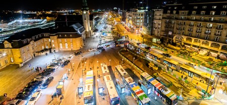 view from the office by night