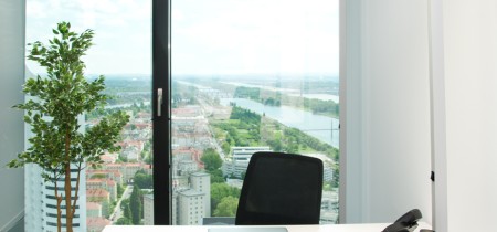 office with a  lot of light
