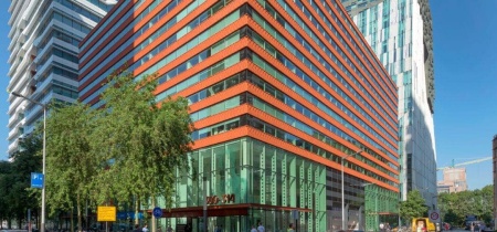 front of building Gustav Mahleraan 300