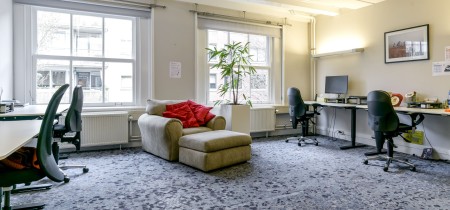 Office space with couch rapenburgerstraat