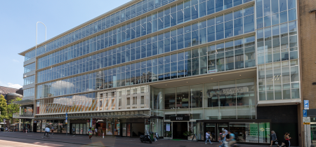 front of building lange viestraat