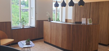 Reception area wooden look