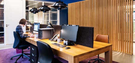 Small office wood details Avenue Louise 523