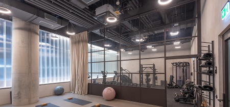Yoga studio and gym