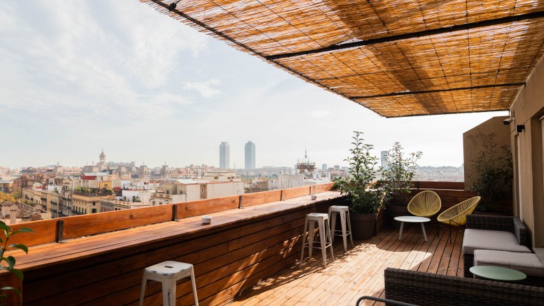 roofterrace wooden look with a stunning view