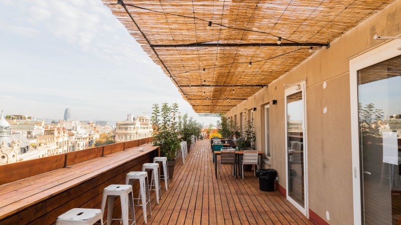 roofterrace with a great view over the city