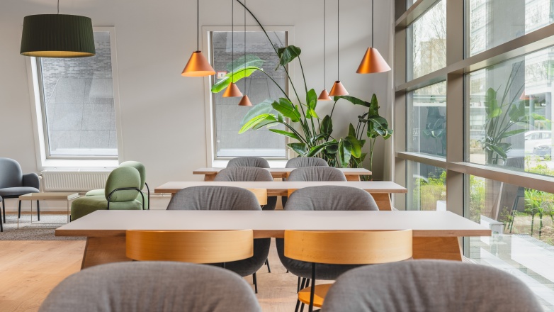 Communal space in office building 