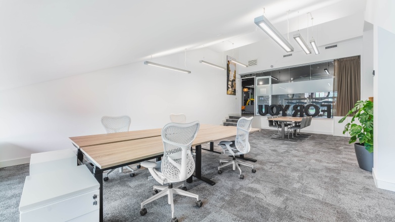 Ontmoetingsplek in het kantoor Olympisch Stadion 24-28 in Amsterdam