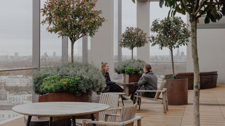 Outdoor terrace London office 