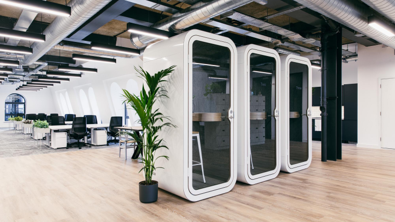 Phone booths London office 