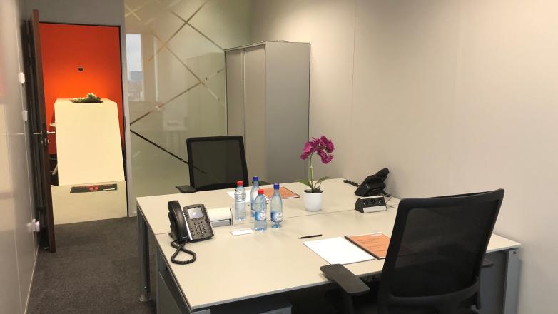 Private office two people furnished