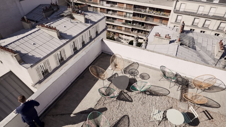 Rooftop from above 18bis rue de Villiers