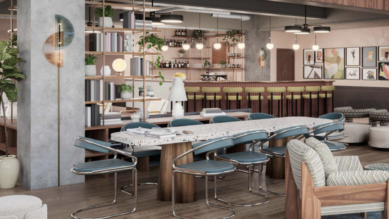 bar and seating 