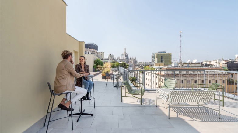 rooftop terrace Corso Europa 15