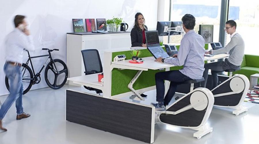 Deskbike op kantoor goed voor de gezondheid