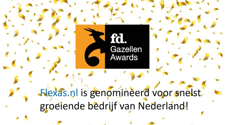 Flexas.nl genomineerd voor FD Gazellen