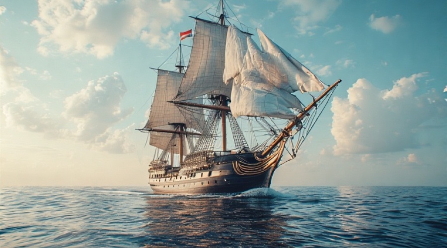 Zeilschip in kalm water na de juiste keuzes gemaakt te hebben.